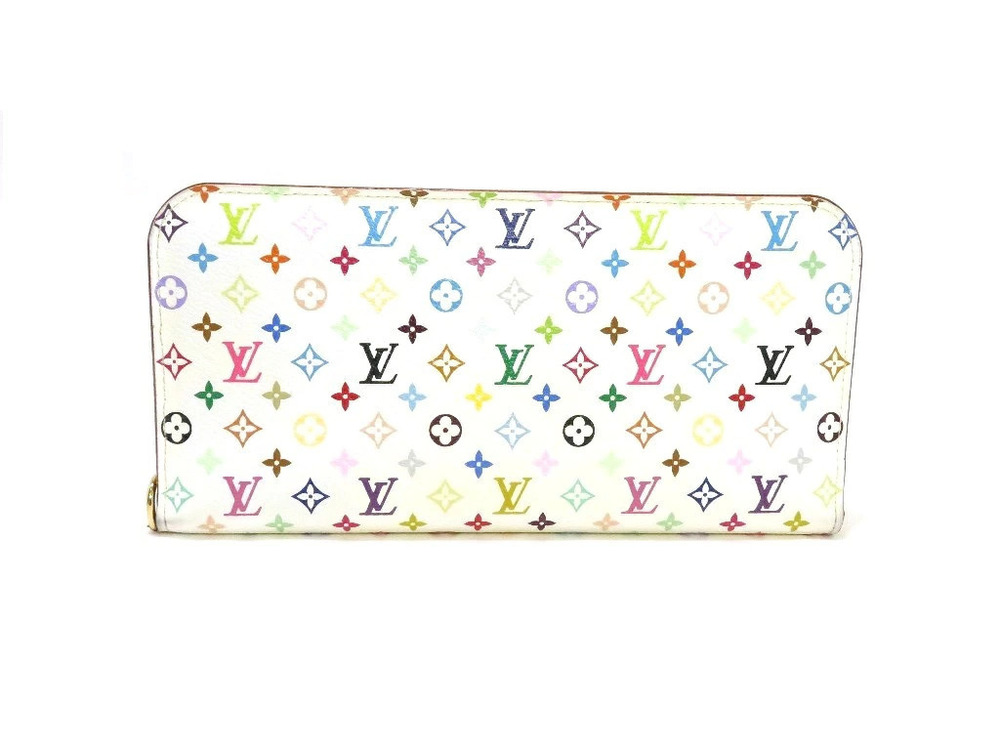 LOUIS VUITTON Portefeuille Insolite Multicolor Blanc White Citron Yellow